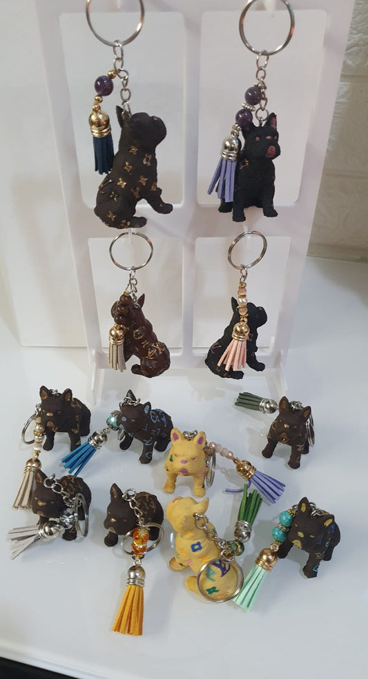 Portachiavi Bulldog Design – Handmade Style