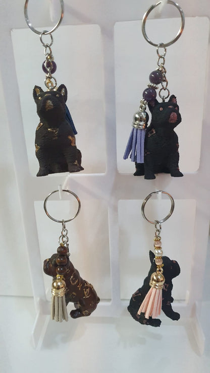 Portachiavi Bulldog Design – Handmade Style