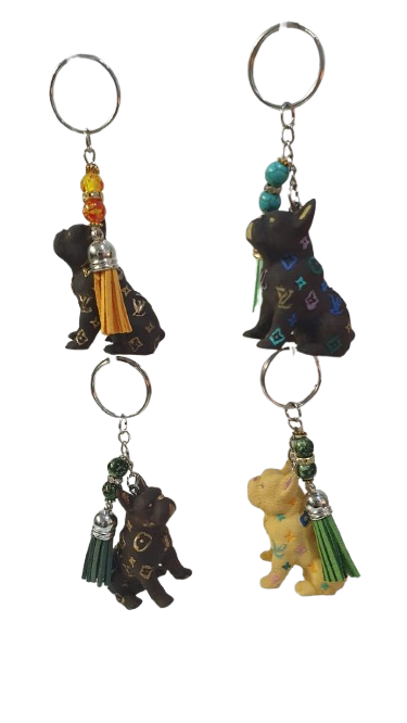 Portachiavi Bulldog Design – Handmade Style